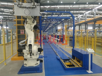 北京CNG加氣機自動裝配線激光AGV叉車及機器人自動上線